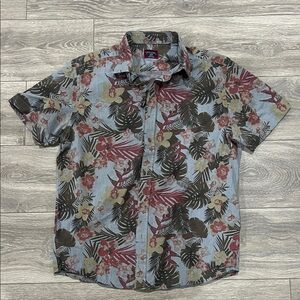 Floral Patterned Men's Shirt untuckit brand size large